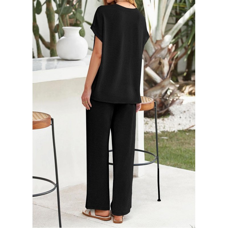 2 Piece Sets for Women Dressy Casual Ribbed Knit - Image 2