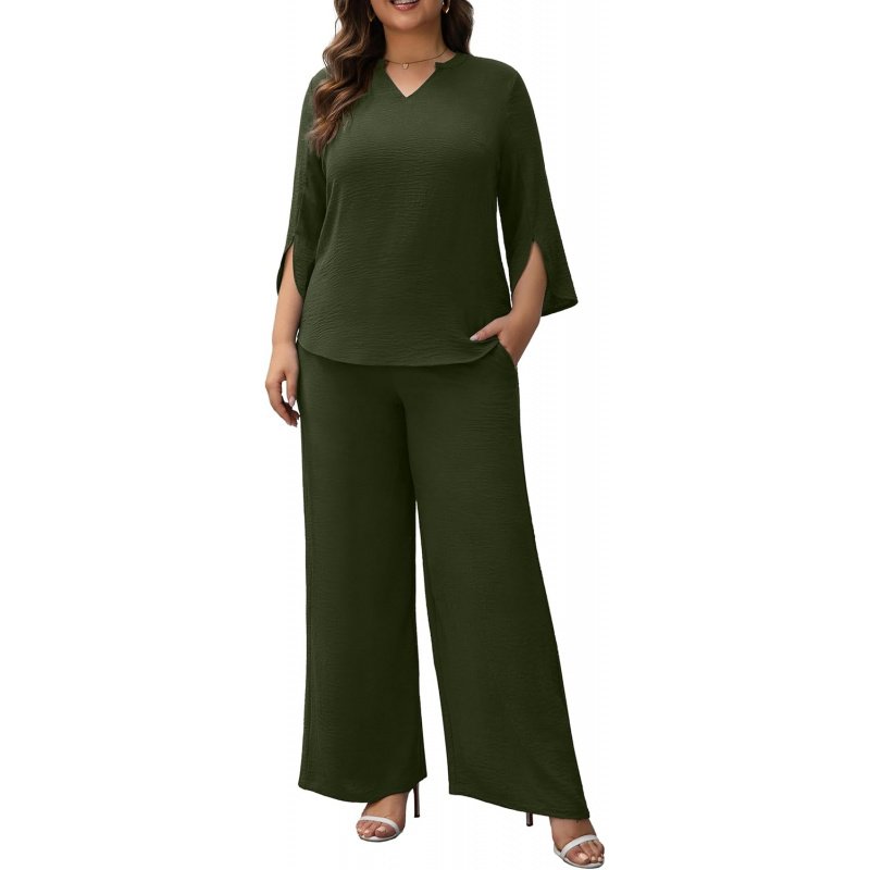 Pants Suits for Women Dressy Plus Size 2 Piece - Image 7