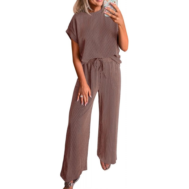 2 Piece Sets for Women Dressy Casual Ribbed Knit - Image 11