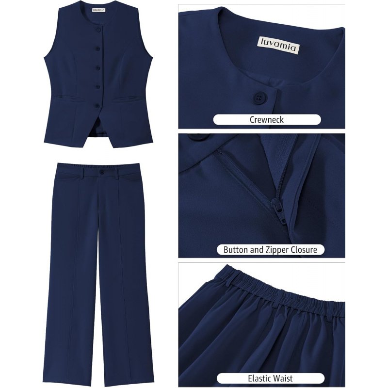Vest Pants Suits for Women Dressy 2 Piece - Image 5