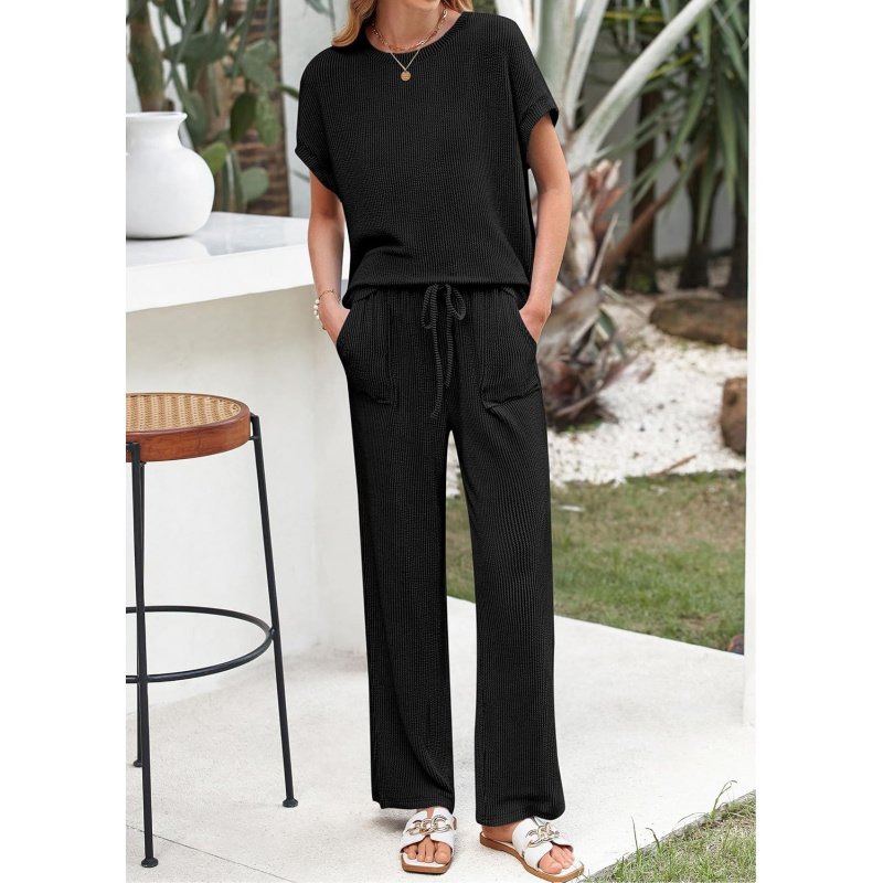 2 Piece Sets for Women Dressy Casual Ribbed Knit - Image 7