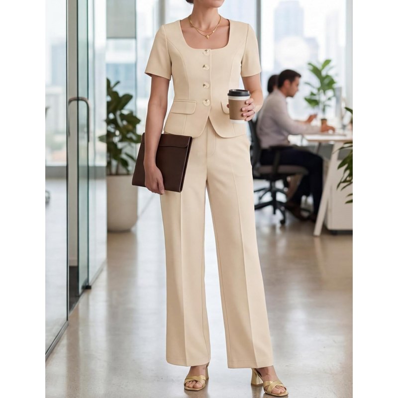 Women's Summer Two Pieces Suits Set 2026 Short - Image 2