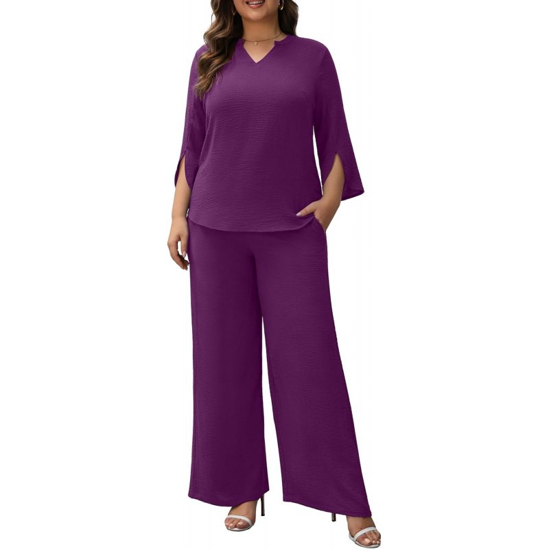 Pants Suits for Women Dressy Plus Size 2 Piece - Image 10