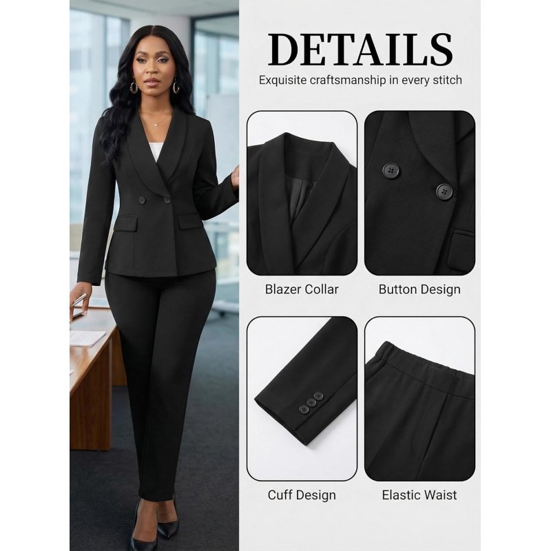 Women's Fall Business Pant Suit Long Sleeve Formal - Image 5