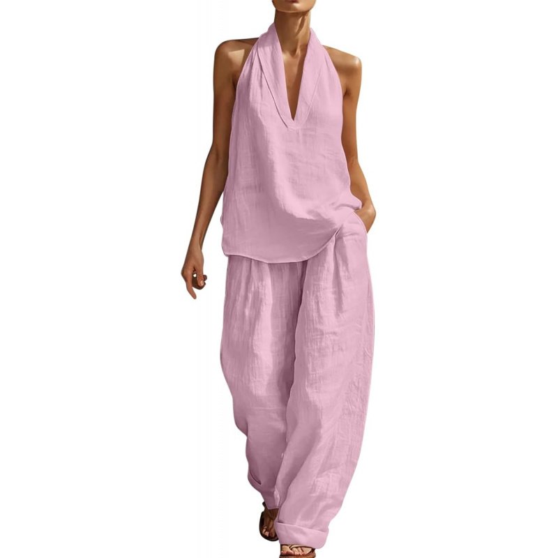 Two Piece Sets for Women Summer V Neck - Image 13